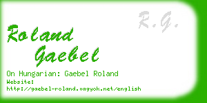 roland gaebel business card
